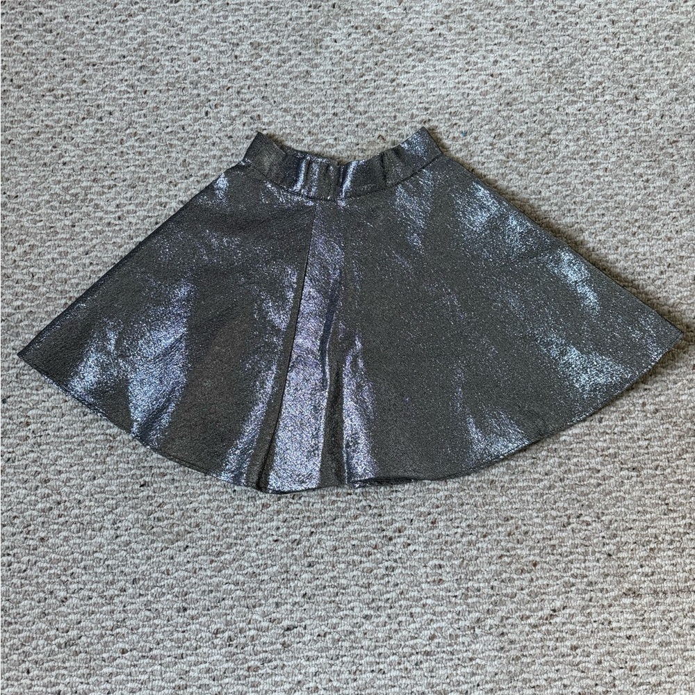 Metallic Silver Skirt
